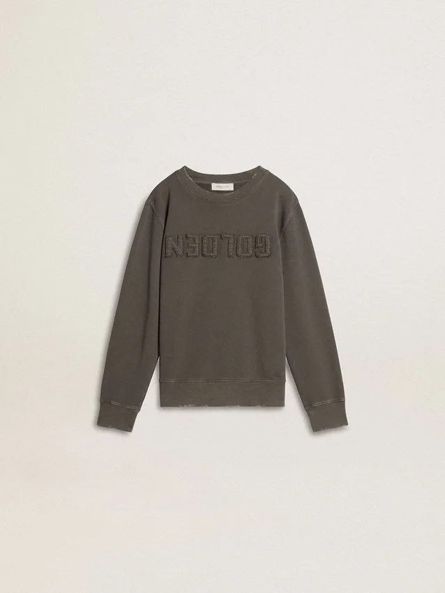 Graues Kinder-Sweatshirt mit erhabenem Logo