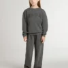 Graues Kinder-Sweatshirt mit erhabenem Logo