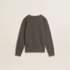Graues Kinder-Sweatshirt mit erhabenem Logo