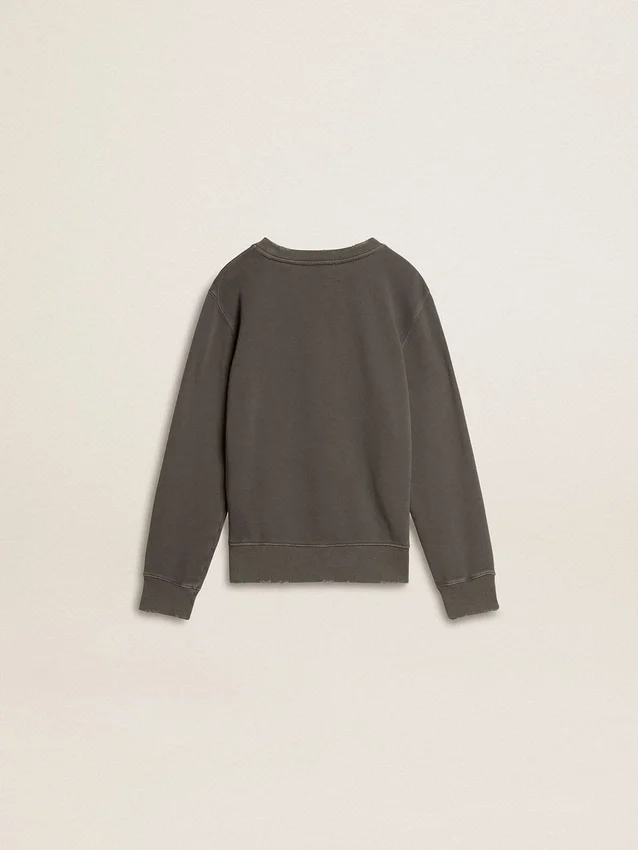 Graues Kinder-Sweatshirt mit erhabenem Logo