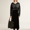 Graues, kurz geschnittenes Sweatshirt mit Used-Look