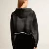 Graues, kurz geschnittenes Sweatshirt mit Used-Look