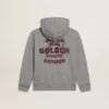 Graues Melange-Sweatshirt mit Aufdruck auf der Rückseite