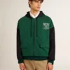 Grün-blaues Wende-Sweatshirt für Herren