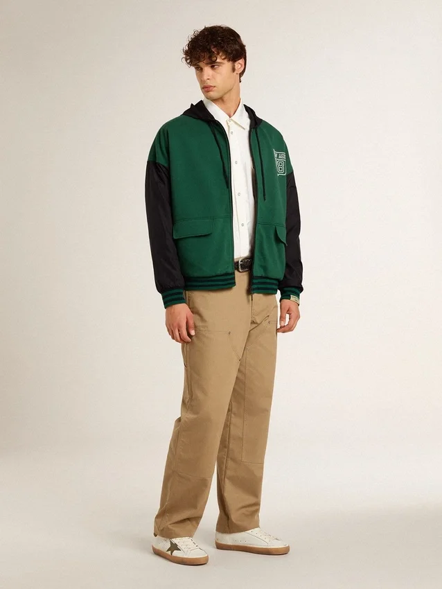 Grün-blaues Wende-Sweatshirt für Herren