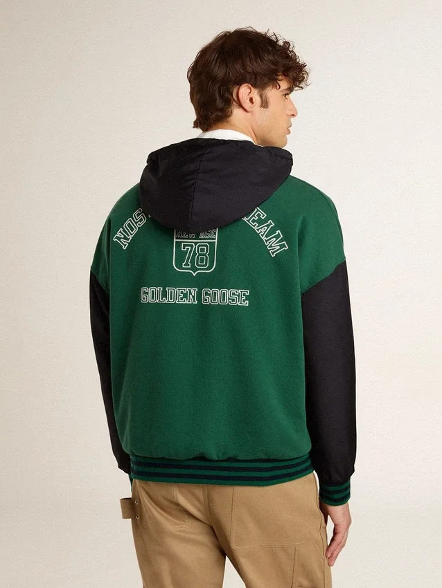 Grün-blaues Wende-Sweatshirt für Herren