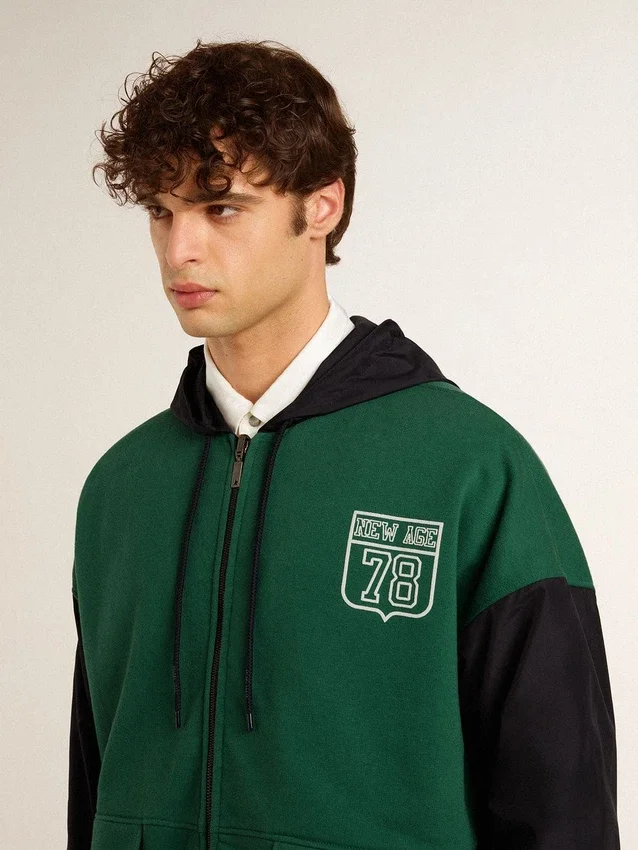 Grün-blaues Wende-Sweatshirt für Herren