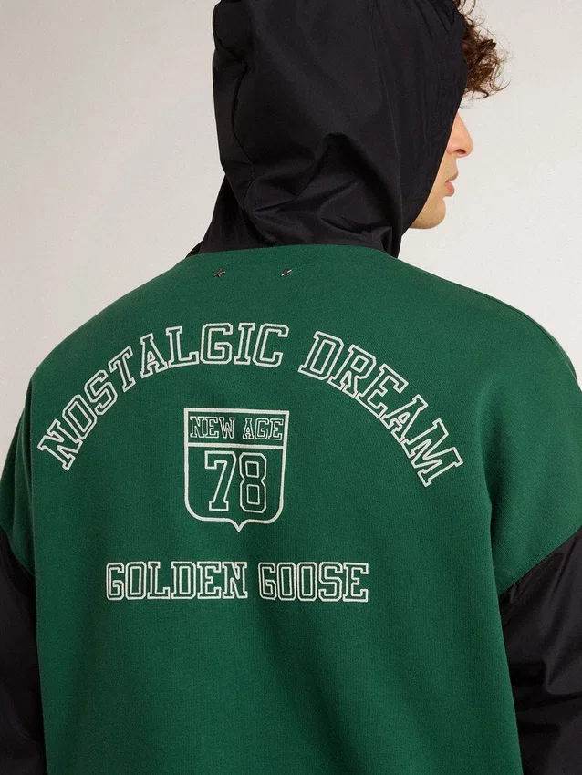 Grün-blaues Wende-Sweatshirt für Herren