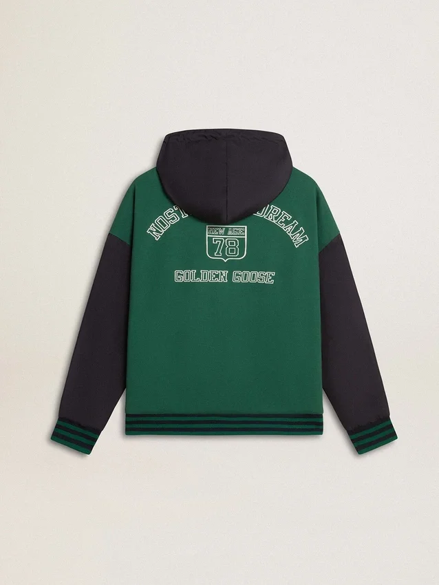 Grün-blaues Wende-Sweatshirt für Herren