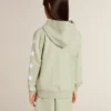 Hellgrünes Sweatshirt mit Reissverschluss