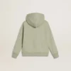 Hellgrünes Sweatshirt mit Reissverschluss