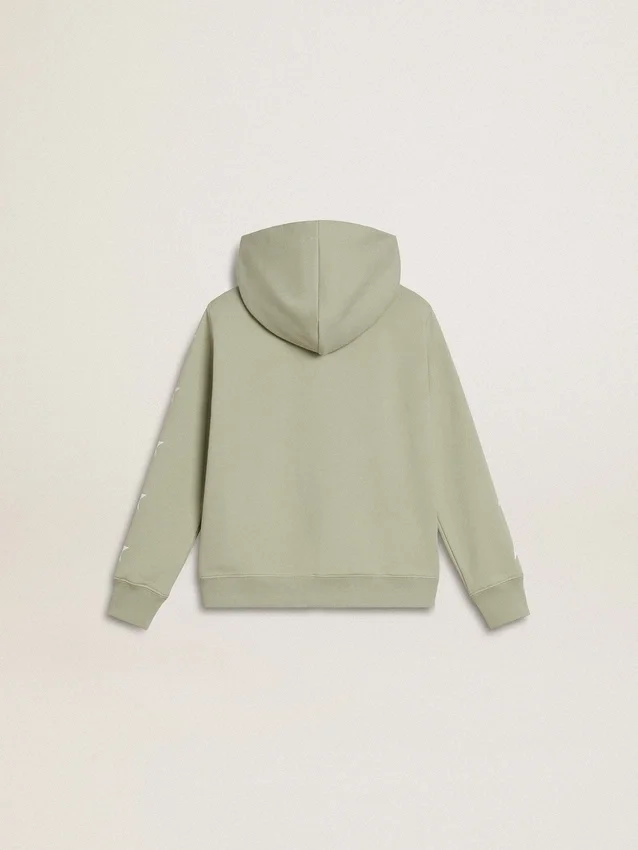 Hellgrünes Sweatshirt mit Reissverschluss
