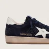 Herren-Ball Star aus dunkelblauem Wildleder mit weissem Lederstern