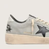 Herren-Ball Star aus grauem Wildleder mit schwarzem Lederstern