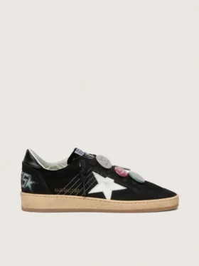 Herren-Ball Star LTD aus schwarzem Wildleder mit Lederwaren
