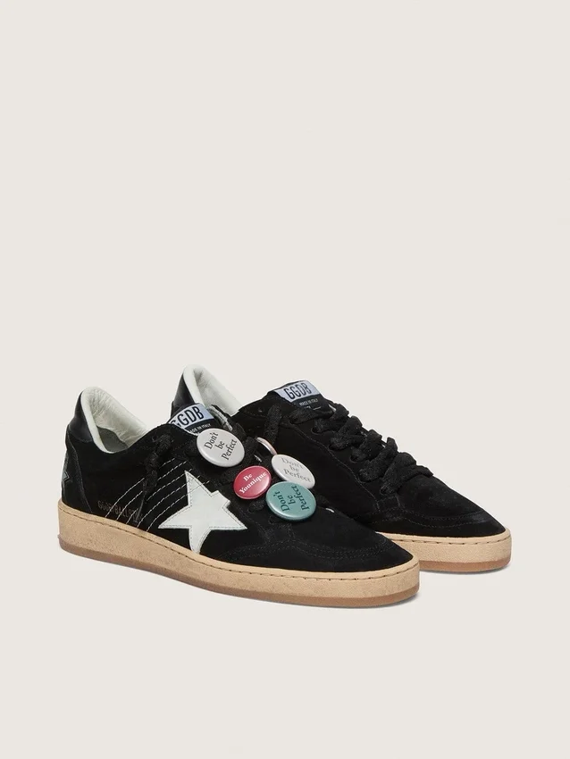 Herren-Ball Star LTD aus schwarzem Wildleder mit Lederwaren