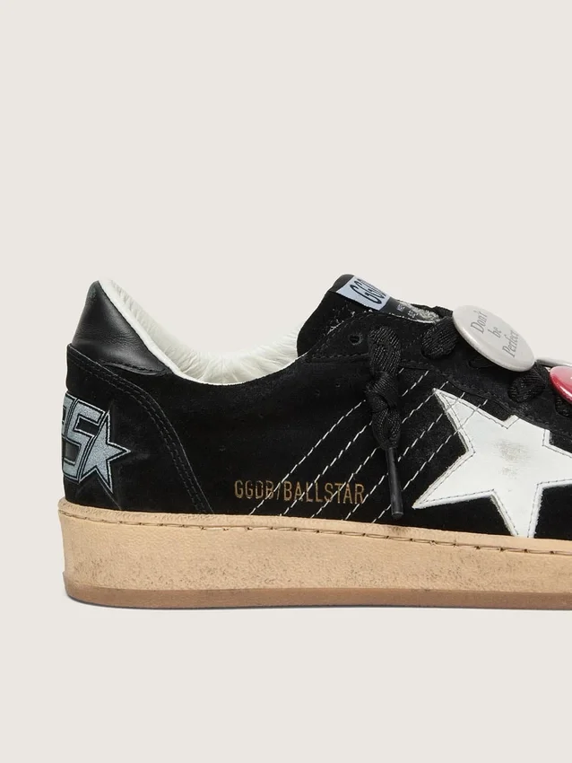Herren-Ball Star LTD aus schwarzem Wildleder mit Lederwaren