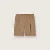 Herren-Bermudashorts aus beiger Baumwolle