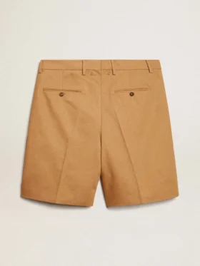 Herren-Bermudashorts aus beiger Baumwolle