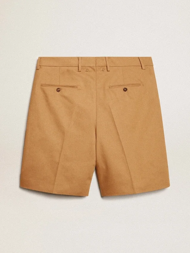 Herren-Bermudashorts aus beiger Baumwolle