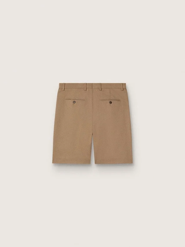 Herren-Bermudashorts aus beiger Baumwolle
