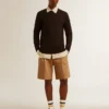 Herren-Bermudashorts aus beiger Baumwolle