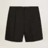 Herren-Bermudashorts aus schwarzer Baumwolle