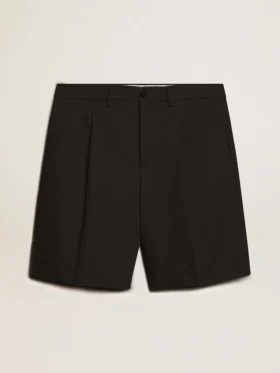 Herren-Bermudashorts aus schwarzer Baumwolle