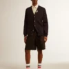 Herren-Bermudashorts aus schwarzer Baumwolle
