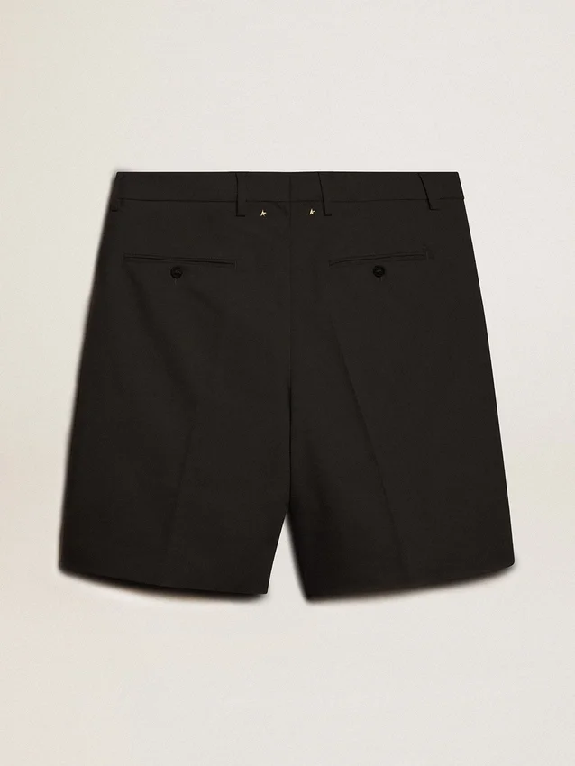 Herren-Bermudashorts aus schwarzer Baumwolle