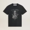 Herren-Hemd aus Baumwolle in Used-Black mit Aufdruck auf der Vorderseite
