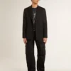 Herren-Hemd aus Baumwolle in Used-Black mit Aufdruck auf der Vorderseite