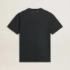 Herren-Hemd aus Baumwolle in Used-Black mit Aufdruck auf der Vorderseite