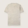 Herren-Hemd aus grauem Melange-Jersey mit Vintage-Print