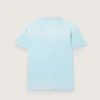 Herren-Hemd aus hellblauem Baumwolljersey mit grafischem Print