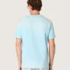 Herren-Hemd aus hellblauem Baumwolljersey mit grafischem Print