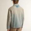 Herren-Jeansjacke im Distressed-Look mit Reissverschluss