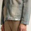 Herren-Jeansjacke im Distressed-Look mit Reissverschluss