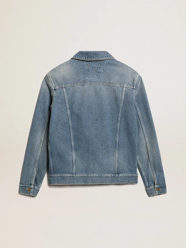 Herren-Jeansjacke mit mittlerer Waschung