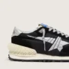 Damen-Marathon mit schwarzem Ripstop-Nylon-Obermaterial und silbernem Stern
