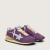 Herren-Marathon mit violettem Nylon-Obermaterial und weissem Stern