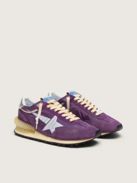 Herren-Marathon mit violettem Nylon-Obermaterial und weissem Stern