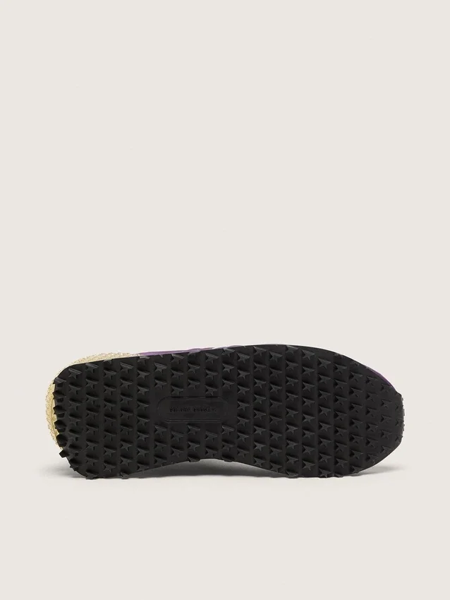Herren-Marathon mit violettem Nylon-Obermaterial und weissem Stern