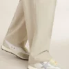 Herren-Marathon mit weissem Nylon-Obermaterial und silbernem Stern