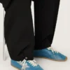 Herren-Marathon Speed aus blauem Nappa mit aufgedrucktem Stern und silberner Fersenlasche aus Leder
