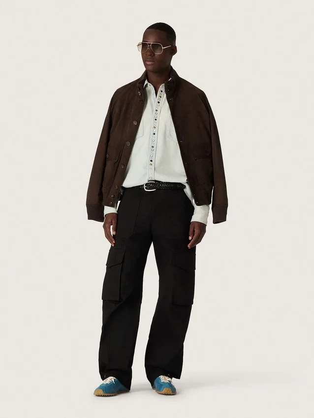 Herren-Marathon Speed aus blauem Nappa mit aufgedrucktem Stern und silberner Fersenlasche aus Leder