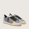 Herren-Modell «Ball Star LTD» aus denimblauem Wildleder mit metallisch-goldenem Lederstern
