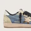Herren-Modell «Ball Star LTD» aus denimblauem Wildleder mit metallisch-goldenem Lederstern