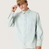 Herren-Overshirt aus hellblauem Denim