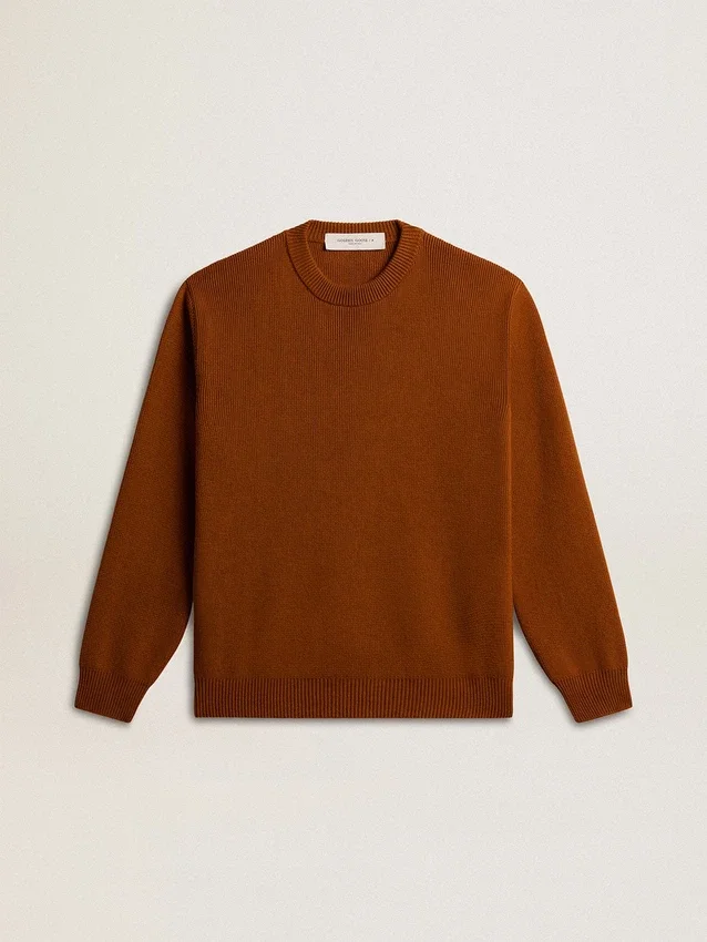 Herren-Pullover mit Rundhalsausschnitt und Logo auf dem Rücken